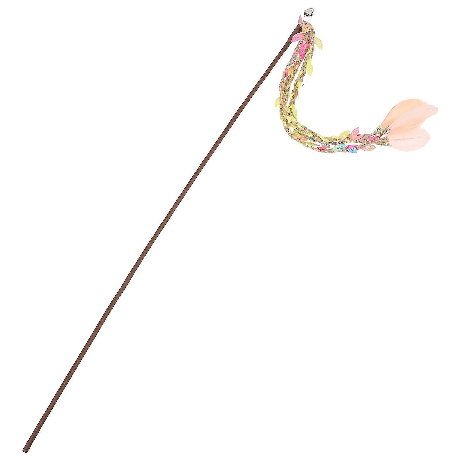 Cat Teaser Branch Simulation Wand for Interactive Play Toy