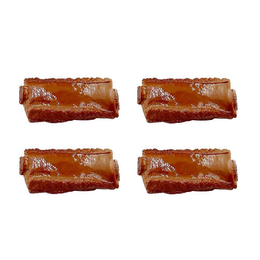 Simulation Braised Pork Chops Model for Kitchen Food Prop 4Pcs