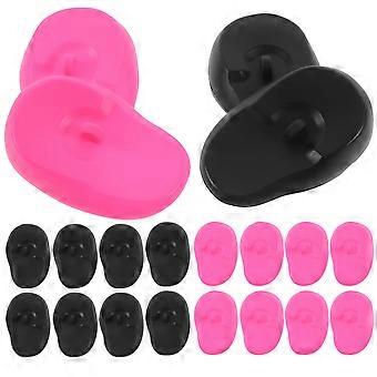 Protetores de ouvido de silicone para tintura de cabelo, 10 pares, uso portátil.