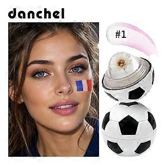 Baume à lèvres à couleur changeante infusé de fleurs, gloss hydratant en forme de ballon de football, soin hydratant et nourrissant pour les lèvres des fans de sport