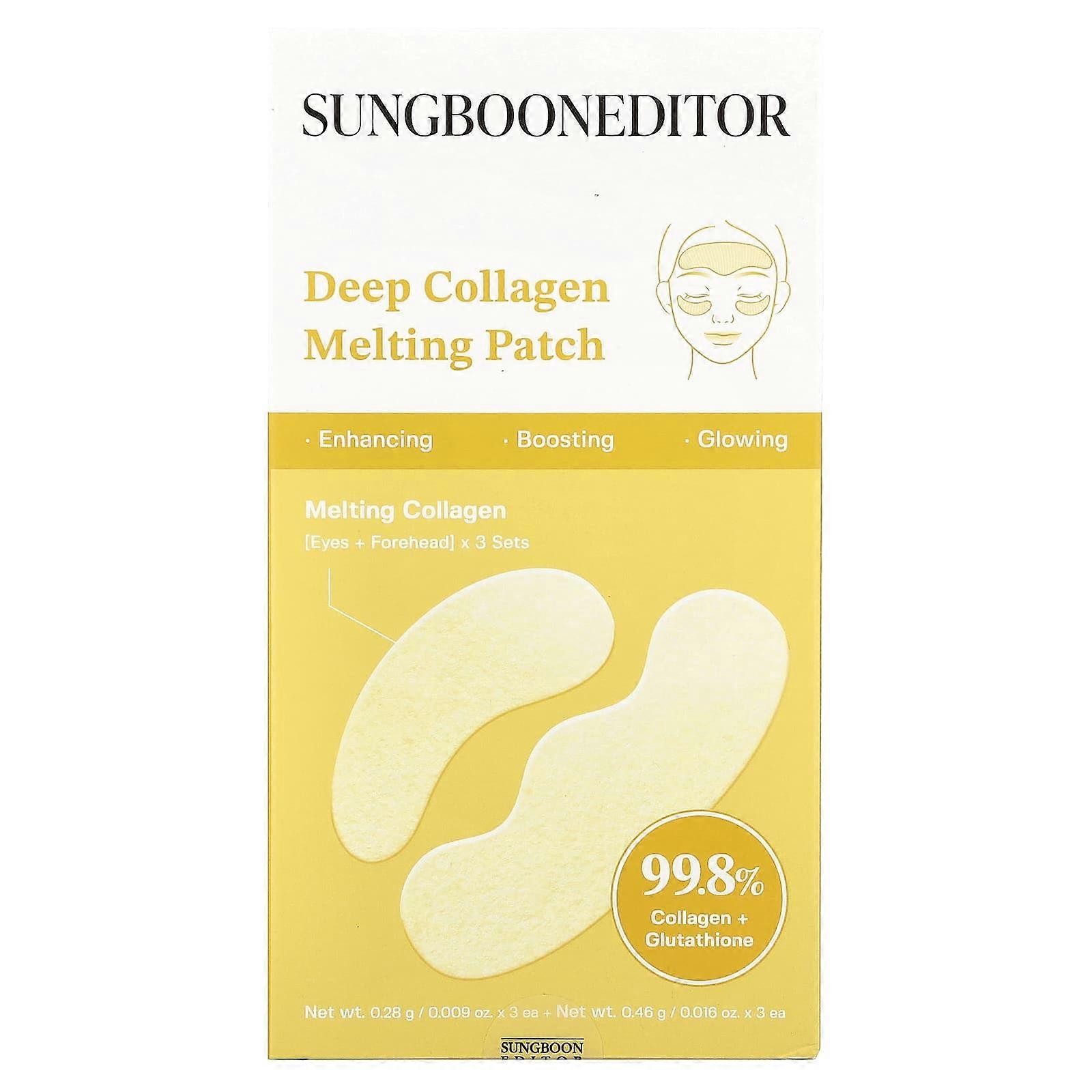 Sungboon Editor, Deep Collagen Melting Patch , 3 Sets, 0.016 oz (0.46 g) Each