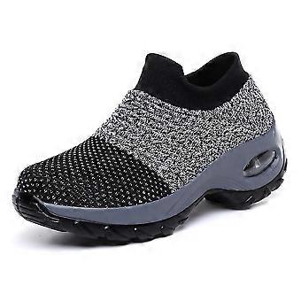 Damen-Slipper aus Mesh, bequeme Laufschuhe mit Luftpolsterung und Plateausohle, Arbeitsschuhe - wfx
