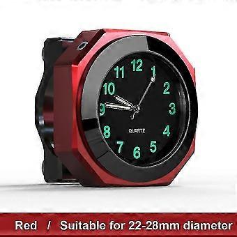 Waterdicht horloge met stuurbevestiging Universele 18-22 mm motorfietsklok met moersleutel Motorfiets Quartz klok Aluminium lichtgevende klok Fietsaccessoires