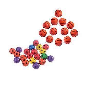 Small Games Balls Rubber Jumping Ball for Kids Playing 24Pcs Assorted Color
