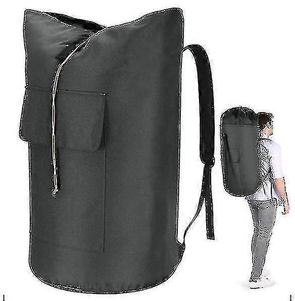 Laundry Bag Extra Large 115l Black Laundry Backpack With Padded Shoulder Strap