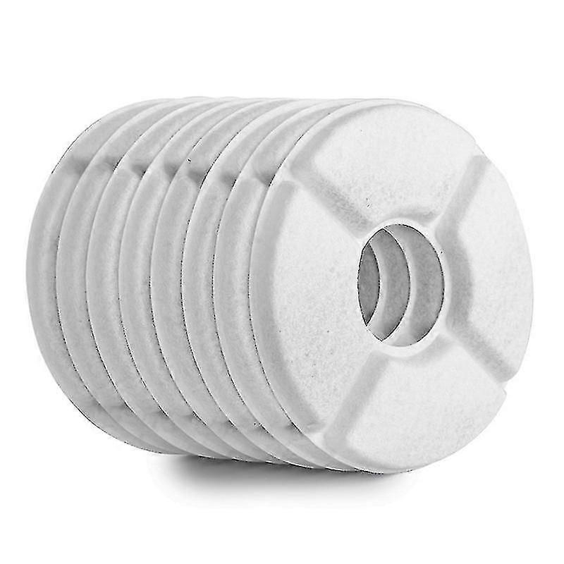 Cisea Automatic Pet Cat And Dog Drinking Fountain Round Replacement Filter Deep Purification, 8 Pcs