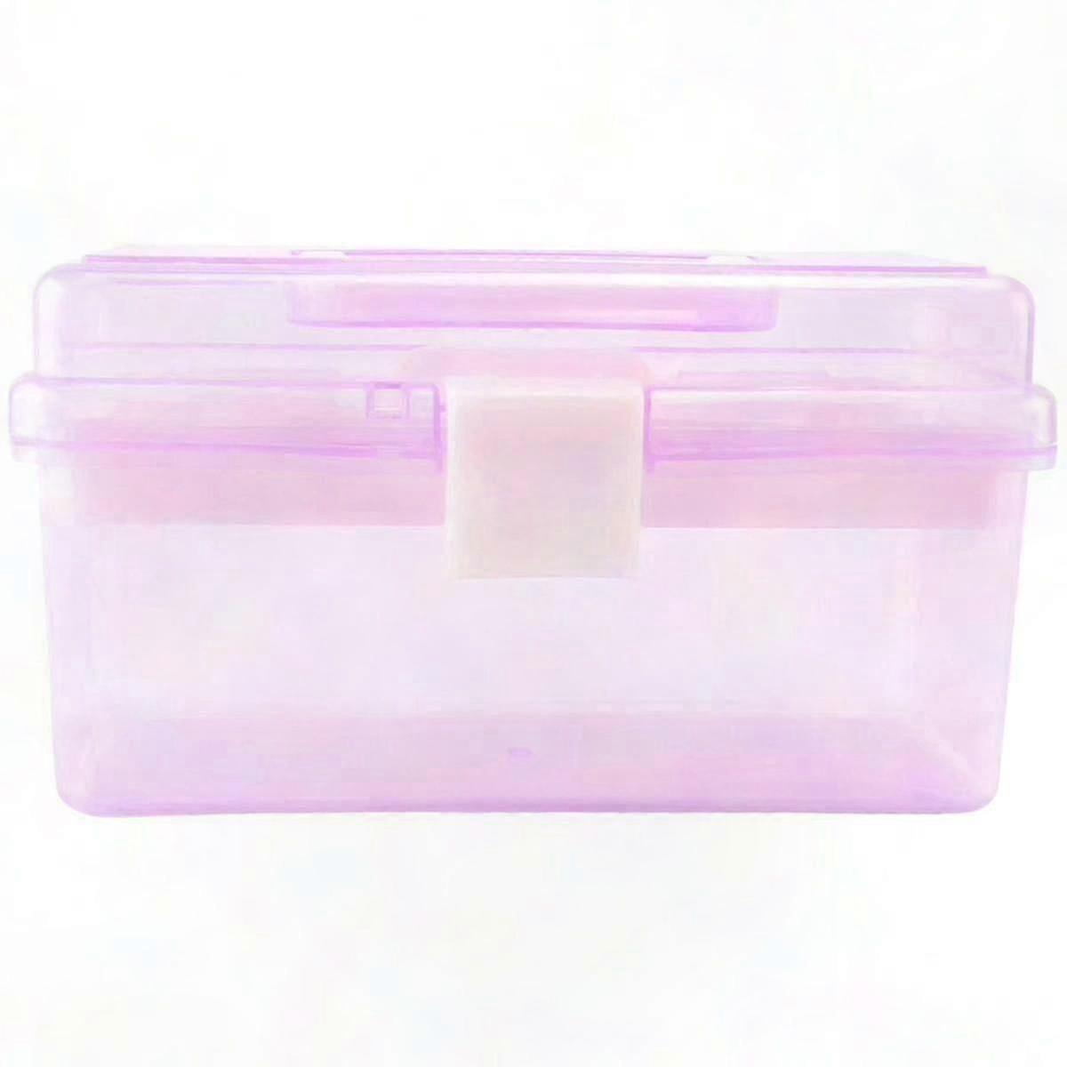 Durable Plastic Tool Organizer with Handle for Hardware Storage