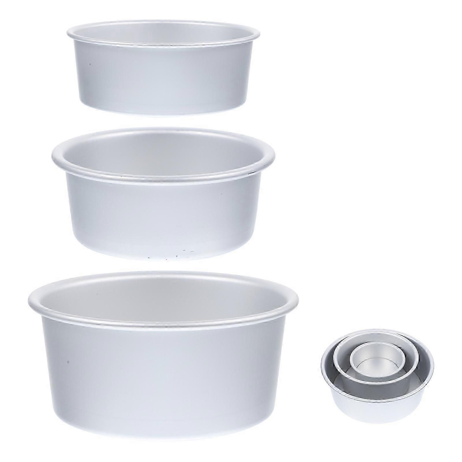 Practical Baking Mold Straight Cake Mold Detachable 3Pcs for Baking