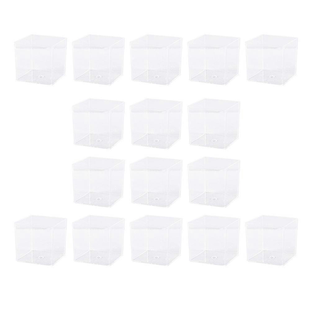 Mousse Cups Square Shape Container for Storage 50Pcs