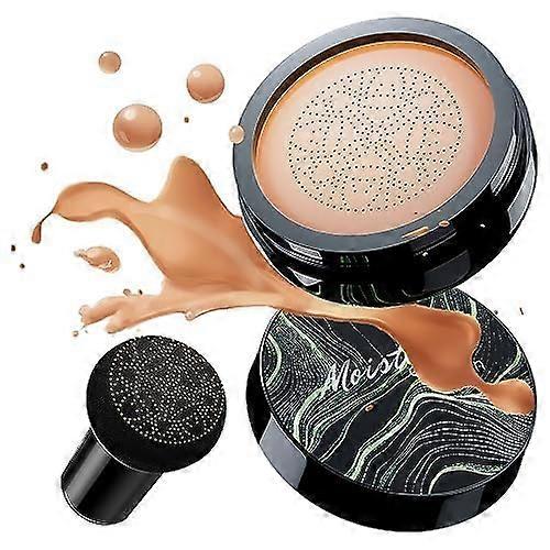 Cushion Foundation Medium Deep, Waterproof Full Coverage BB CC Cream with Moisturizing Formula
