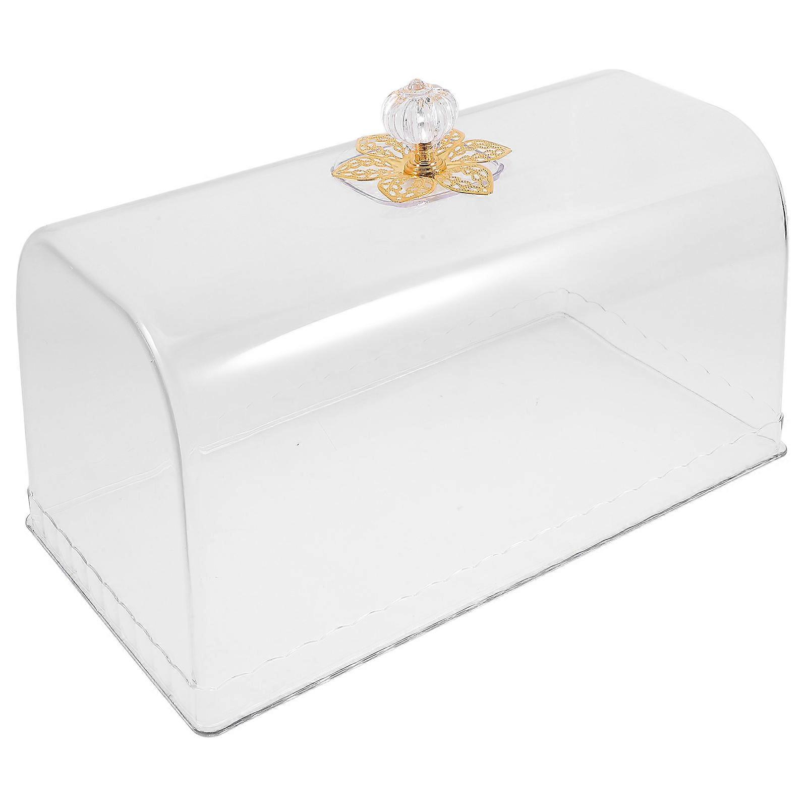 Clear Cake Dome Reusable Plastic Cake Tray Protector Bread Dish Clear Dome Cover