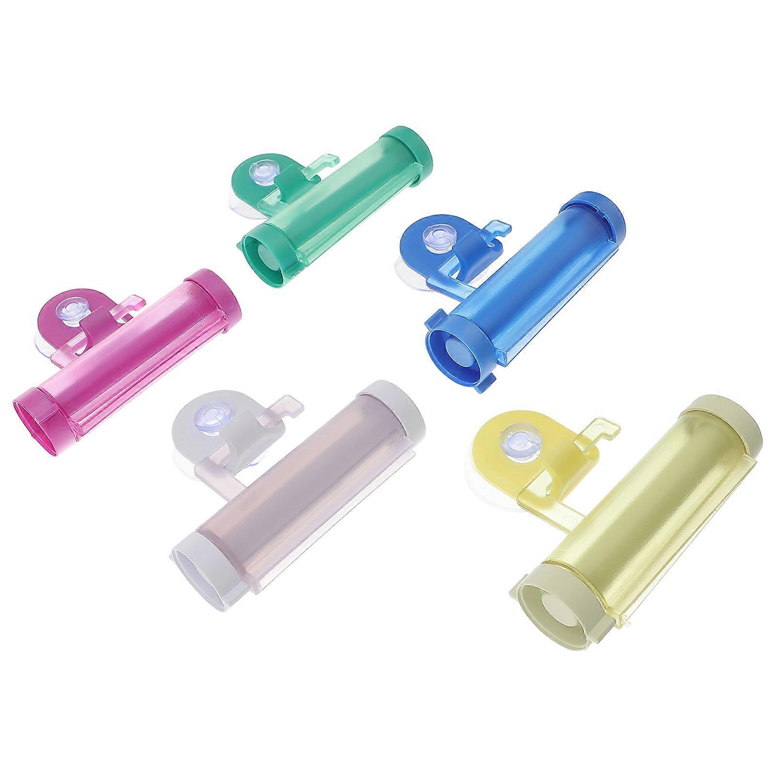 5Pcs Creative Suction Cup Hanging Type Toothpaste Extruder Multi Function Facial Cleanser Toothpaste Manual Extruder