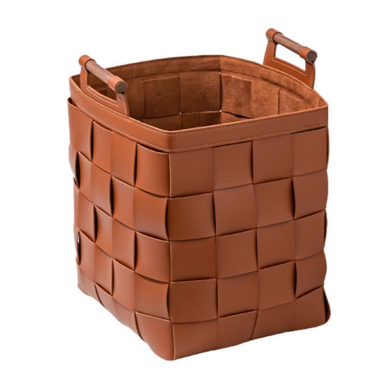 Rectangular Laundry Basket Handwoven Laundry Basket with Handles Large for