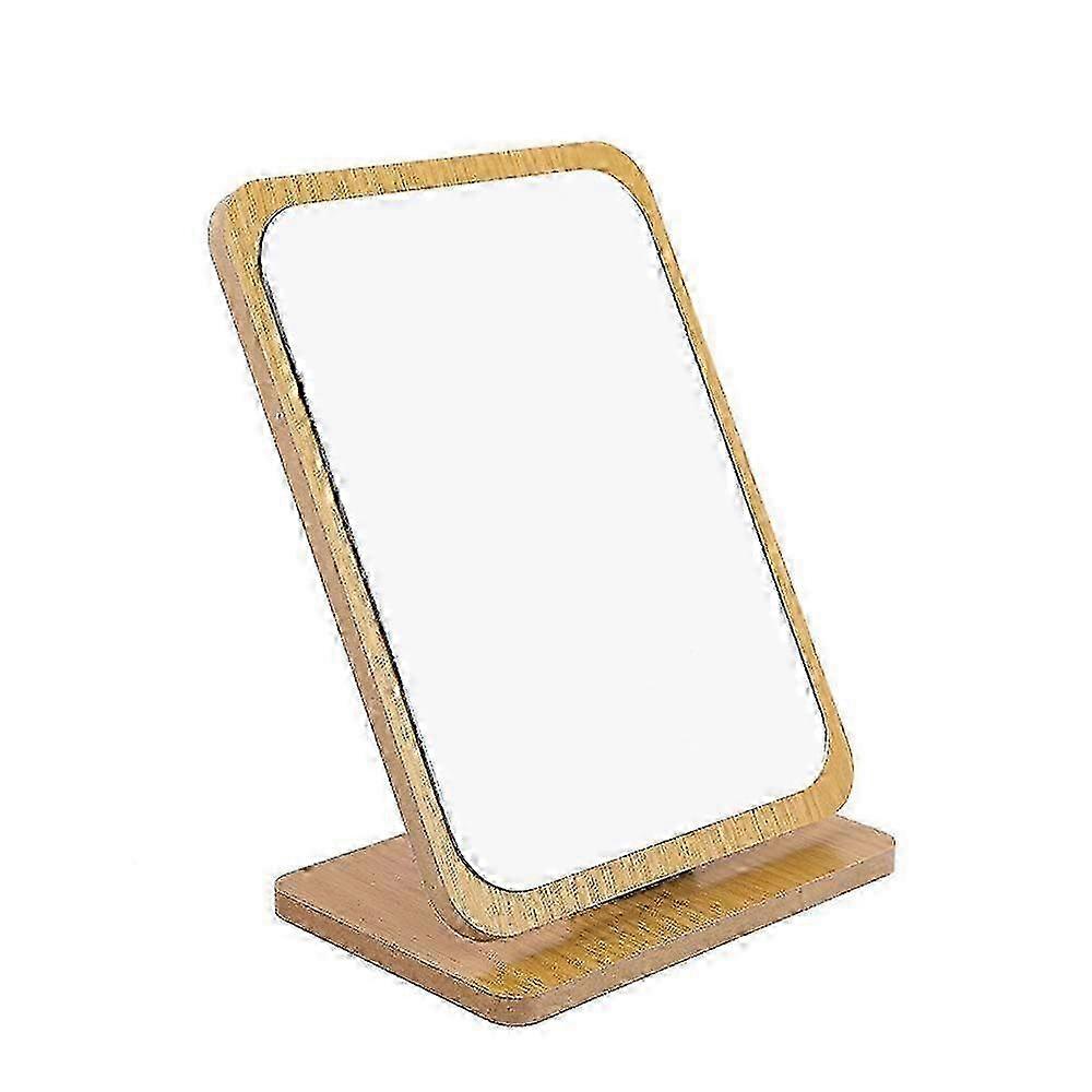 Adjustable Folding Wooden Table Mirror with Stand Rectangular Makeup Cosmetic Mirror
