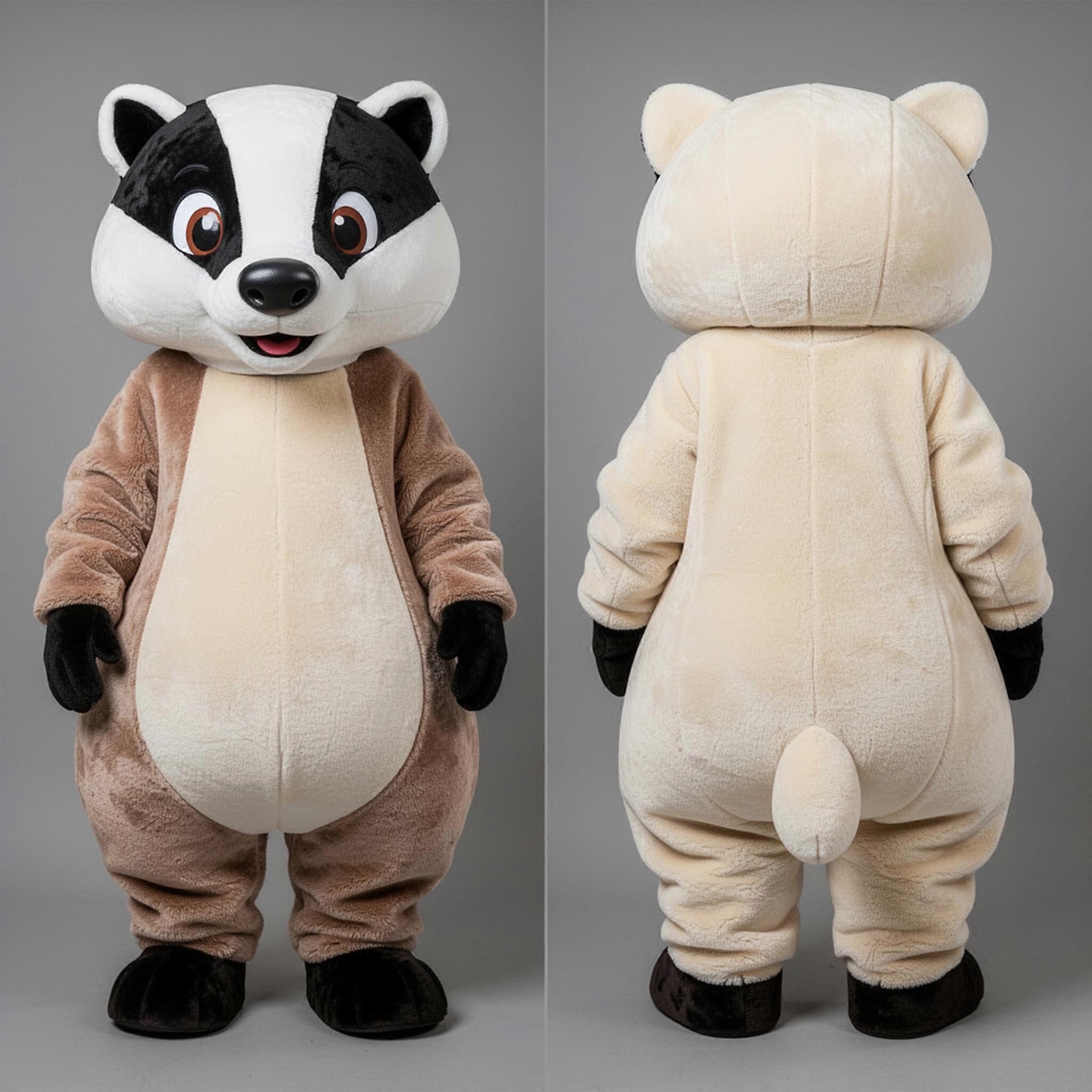 MASTICOT Cream Velvety Badger Mascot