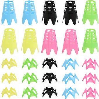 25Pcs 10Styles Golf Simulator Tees Plastic Golf Tee Golf Mat Tees Practice Golf Tees Perfect for Turf and Driving Range Indoor