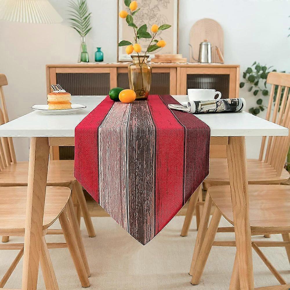 Farmhouse Table Runner, High-Definition Printed, Double Hemstitched