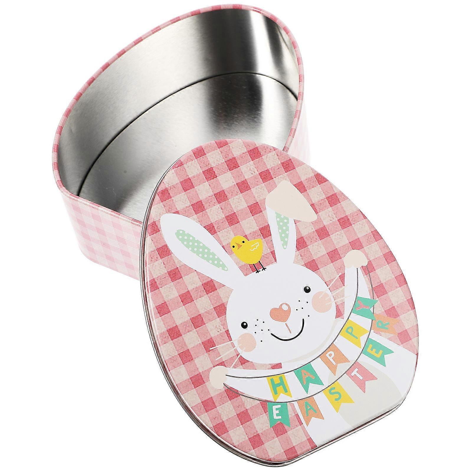 Easter Tinplate Storage Case for Decor Easter Bunny Candy Holder