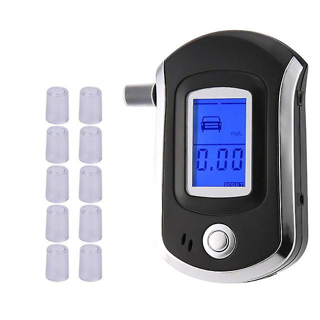 Alcohol Tester Professional Digital Breathalyzer Breath Analyzer With Large Digital Lcd Display 11 Pcs Mouthpieces