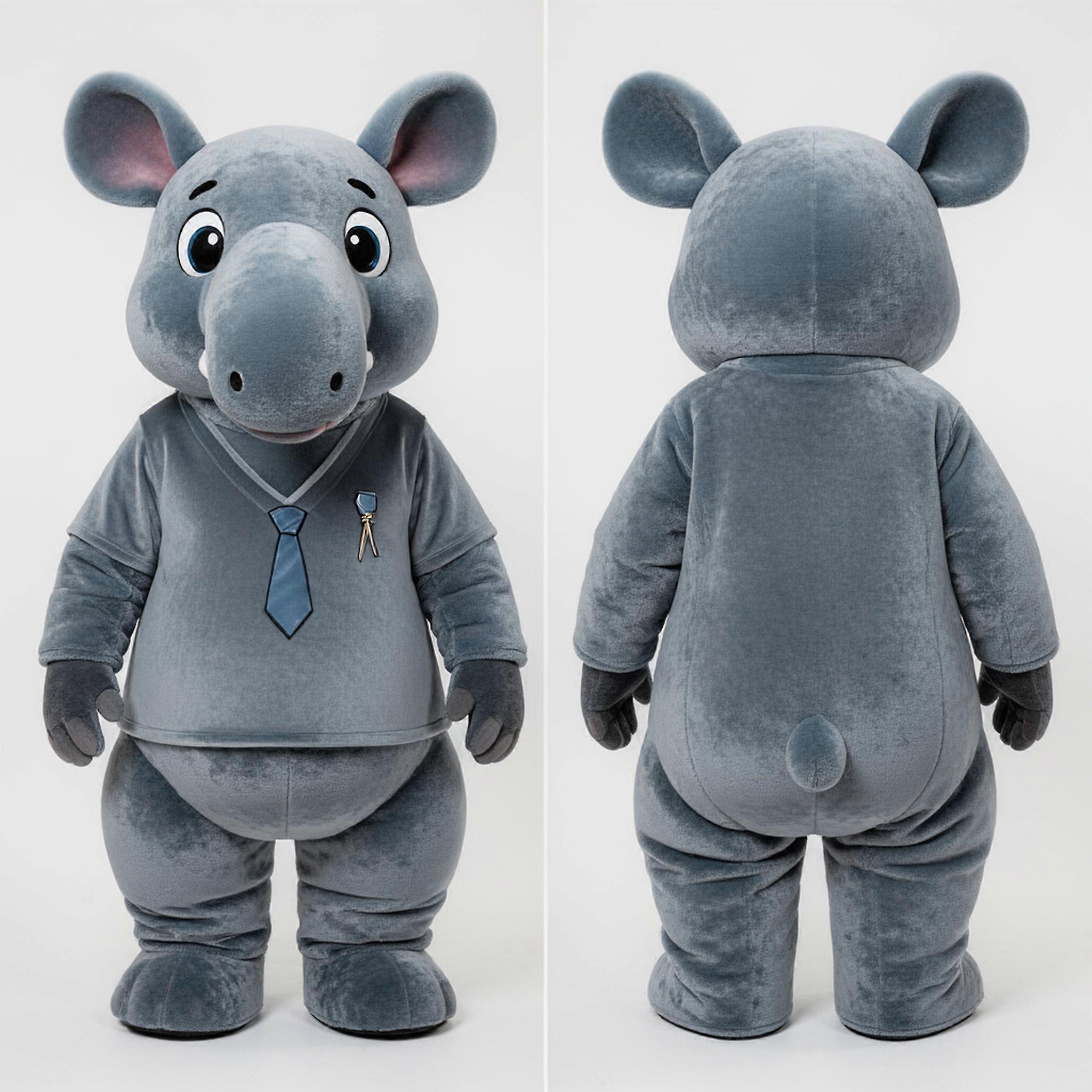 MASTICOT Slate Blue Gentle Tapir Mascot
