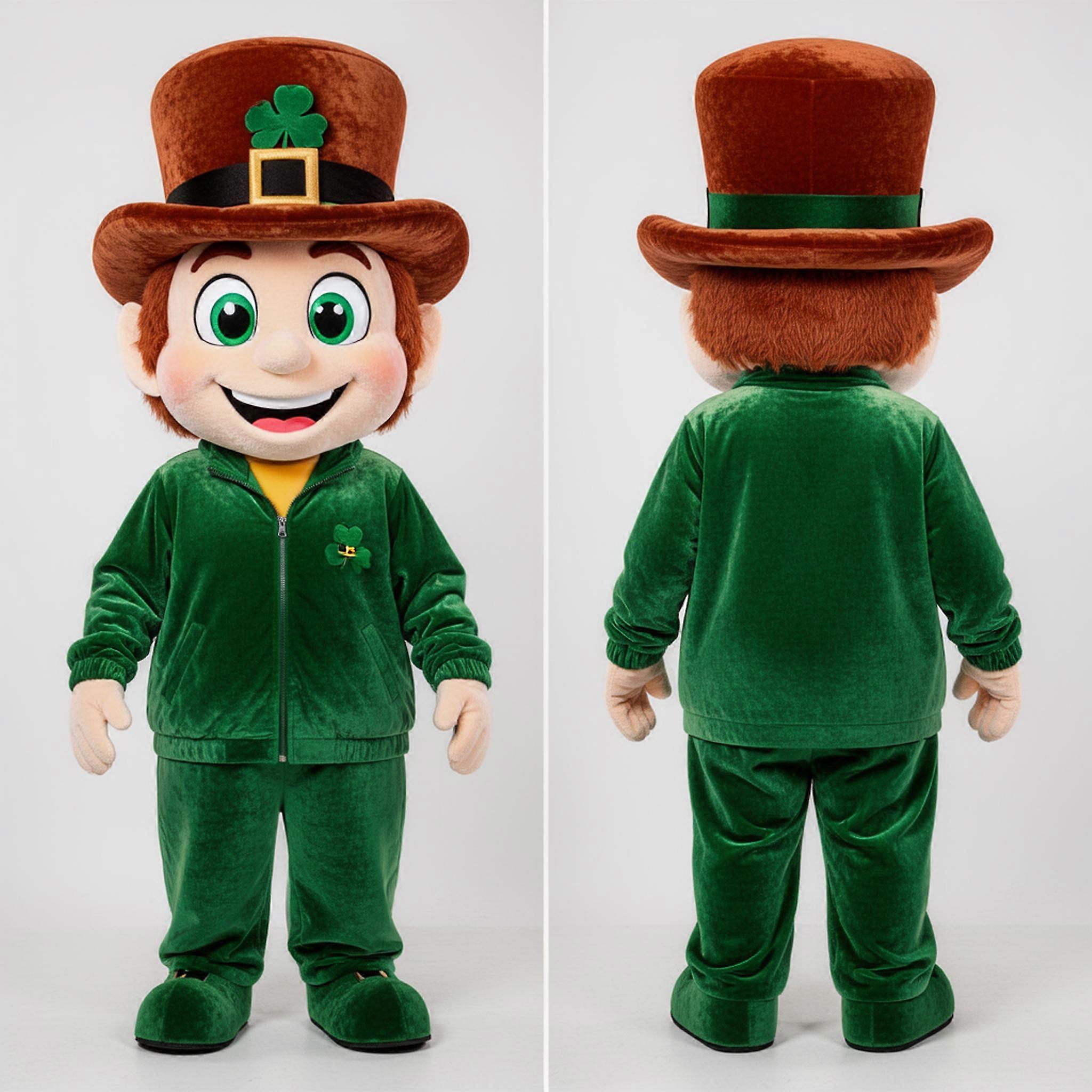 MASTICOT Rust Orange Leprechaun Hat Mascot