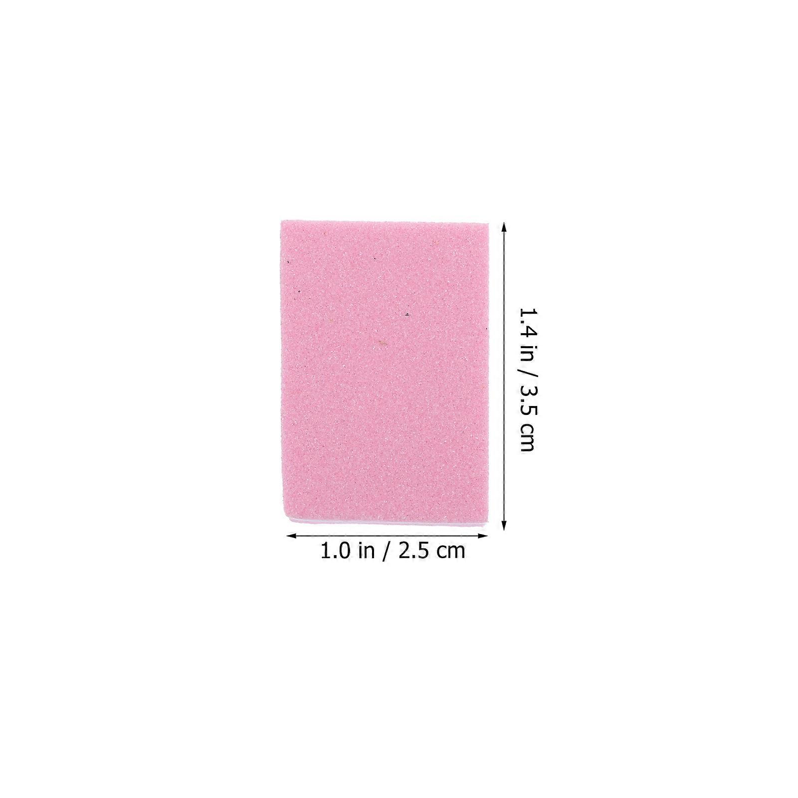 Bloc polissoir à ongles en éponge rose, kit de manucure 50 pièces