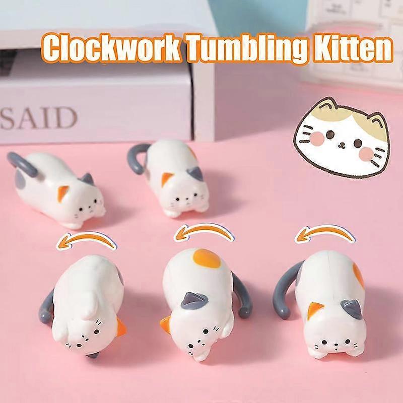 Clockwork Tumbling Cat Cute Simulation Kitten Decompression Puzzle Creative Small Toys