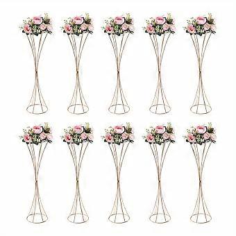 Vasi a forma di tromba dorata - Set di vasi dorati - Vasi per fiori - Vasi decorativi.