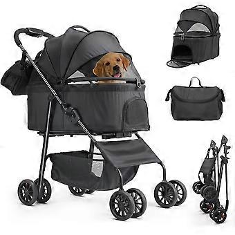 Hundebuggy – 2-in-1-Kinderwagen – Für Haustiere – Faltbar – Abnehmbarer Transportkorb.