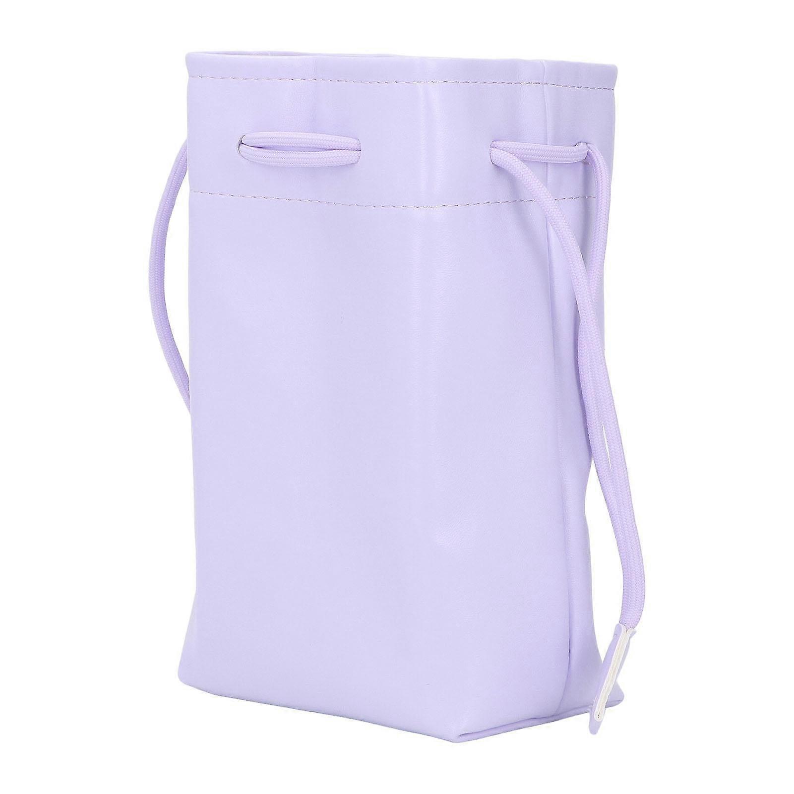PU Leather Drawstring Pouch Bag Portable Waterproof     Camera Film Printer Storage  