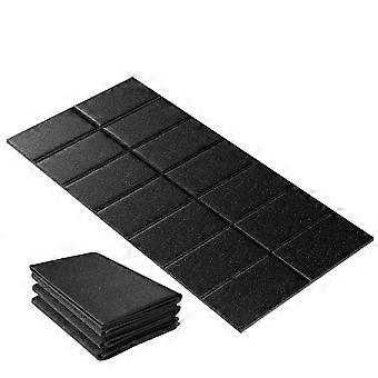 Foldable Fitness Mat - 173x61 cm - 6 mm thickness - Black - PVC - Floor protection.