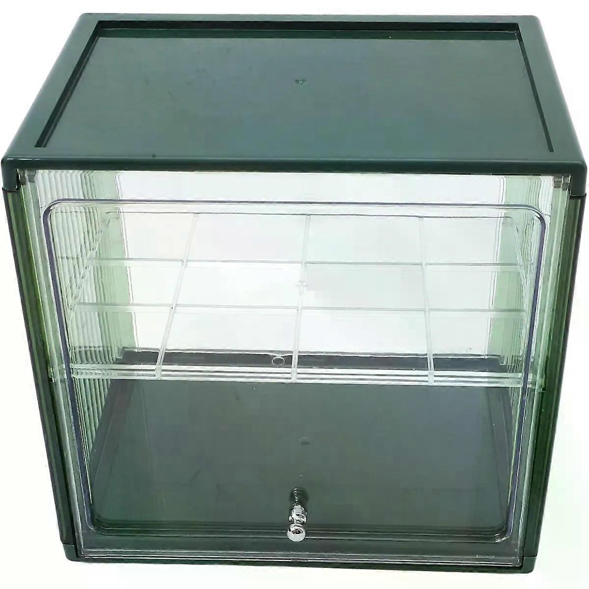 Bread Box Plastic Large Capacity Double Layer Green