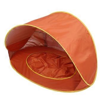 Pop-up Strandtent met UV50+ Bescherming en Ingebouwd Babyzwembad, Oranje