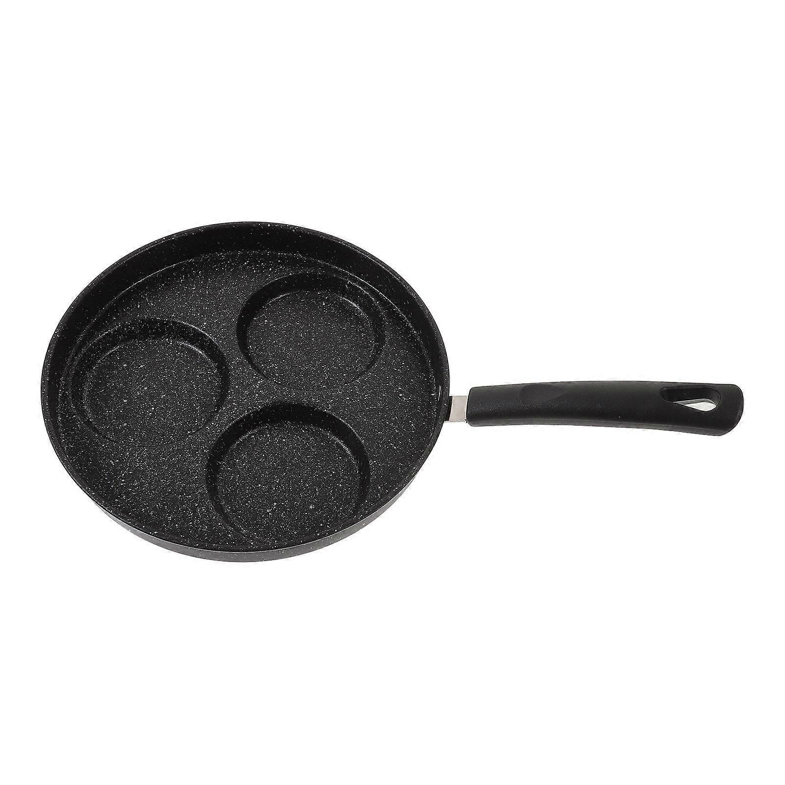 Grooved Black Iron Frying Pan Nonstick Surface
