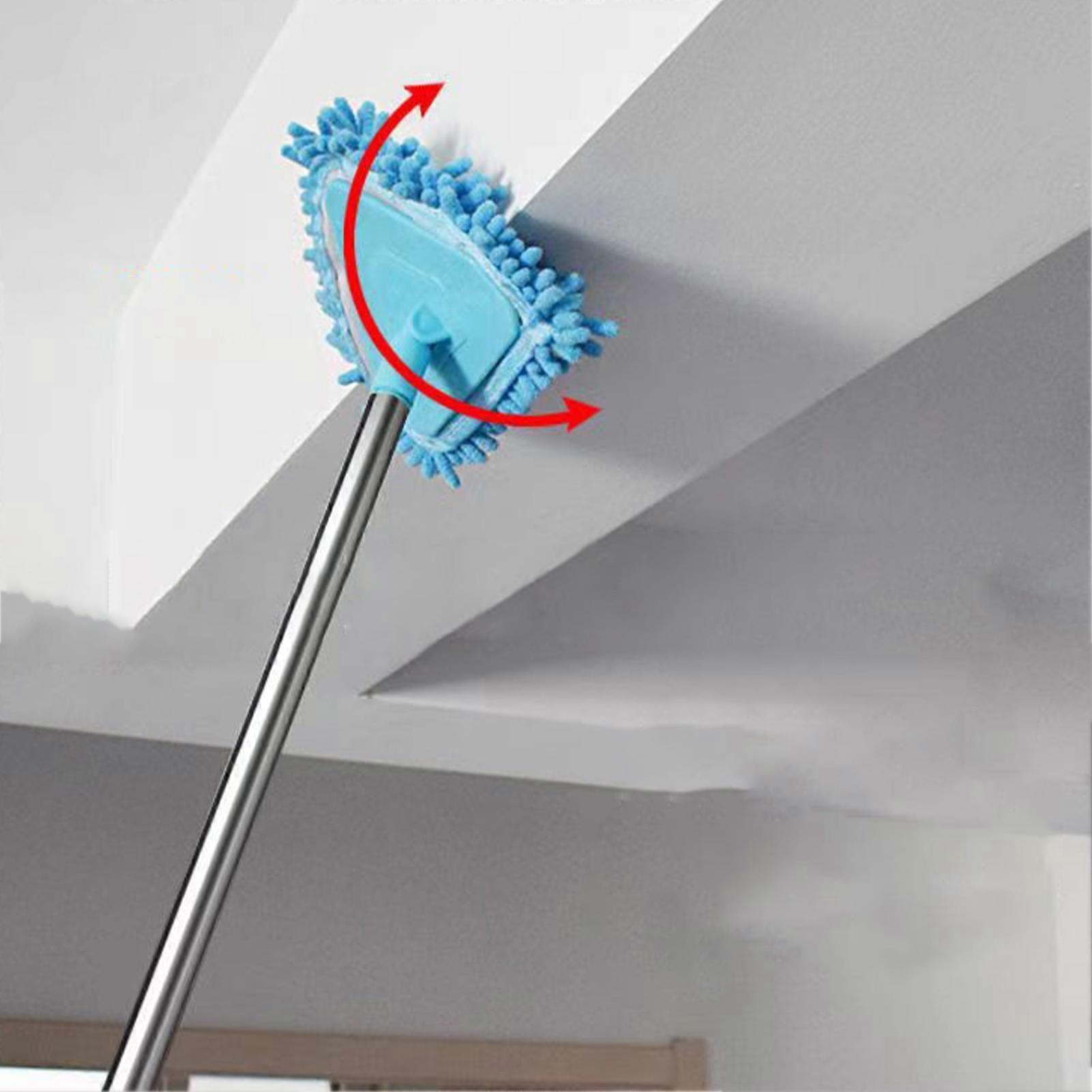 Triangle Cleaning Mop 180 Degree Rotatable Adjustable Triangle Cleaning Mop Tool with Long Handle