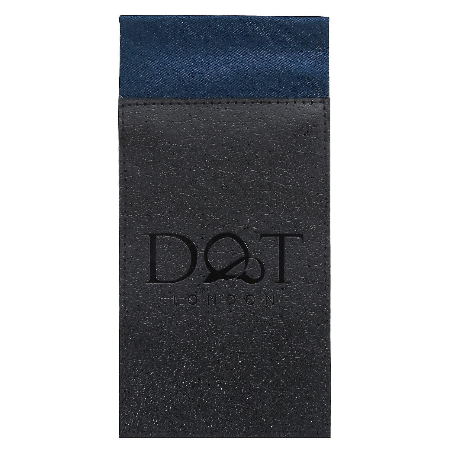 Navy Blue Plain Satin Pre-Folded Pocket Square Fold