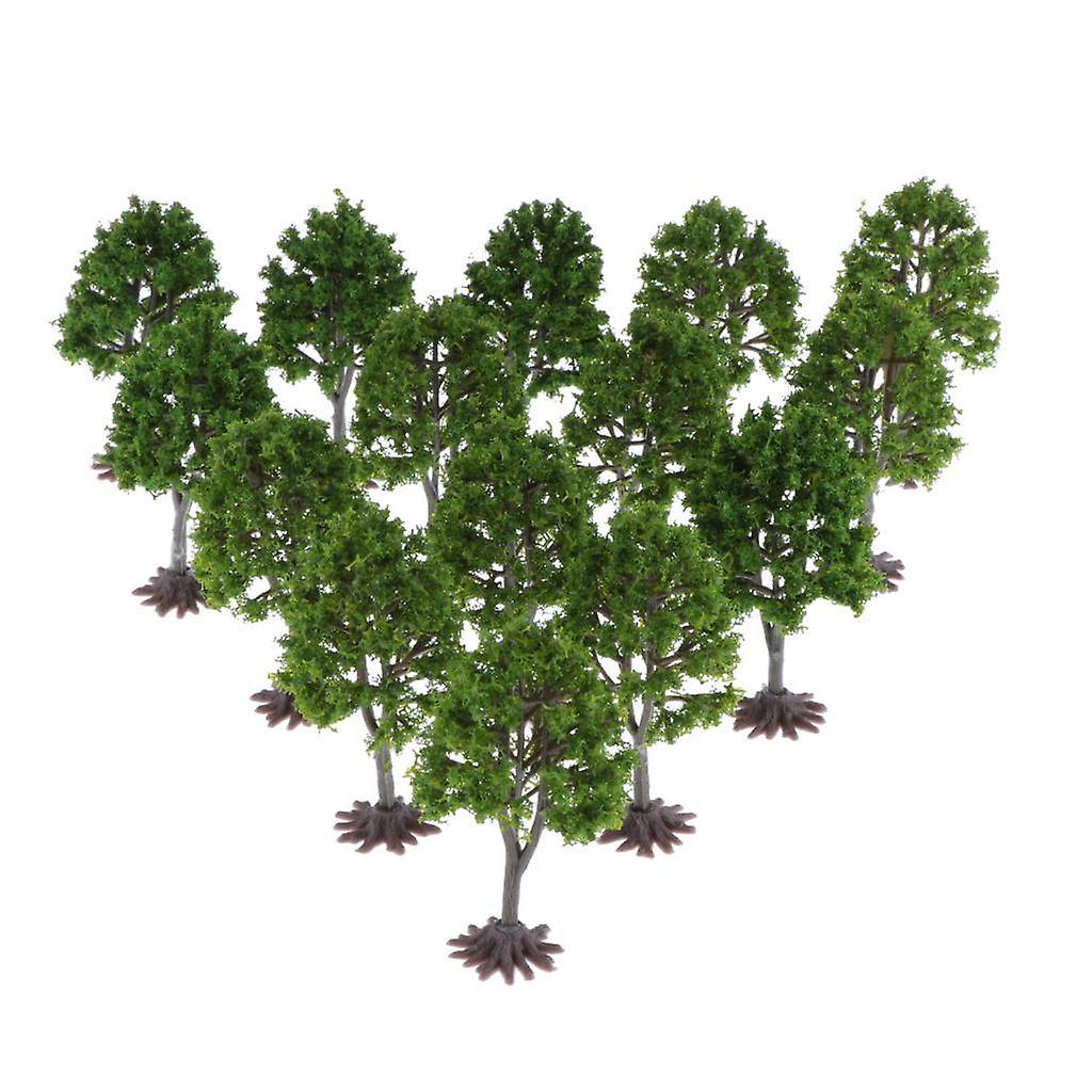 15pcs Plastic Model Trees Train Layout Wargame Scenery Diorama 7.5cm Height