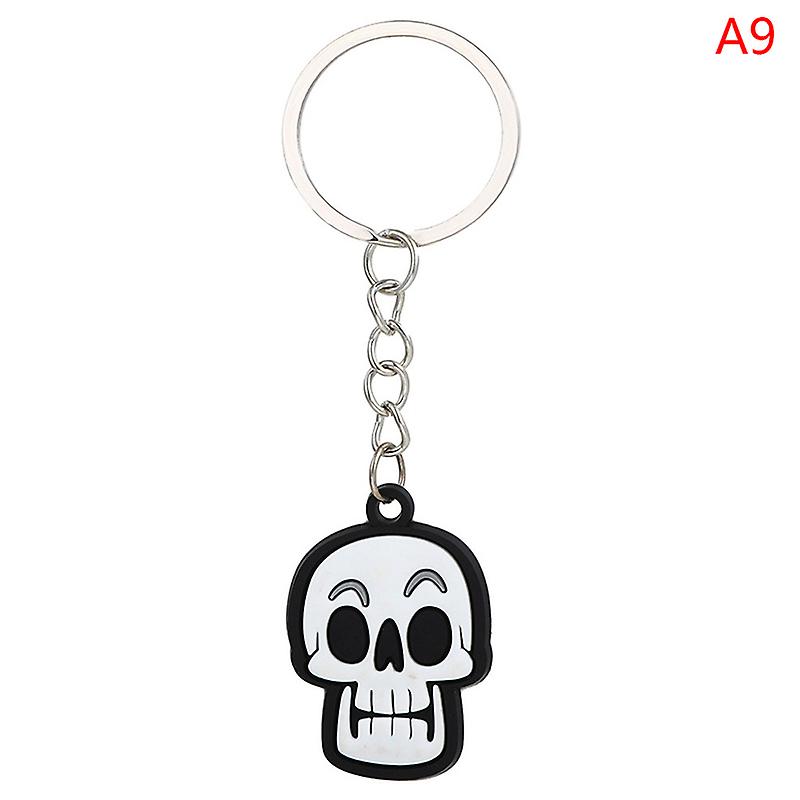 Halloween Keychain Bat Pumpkin Ghost Cat Gothic Key Ring Vampire Tombstone