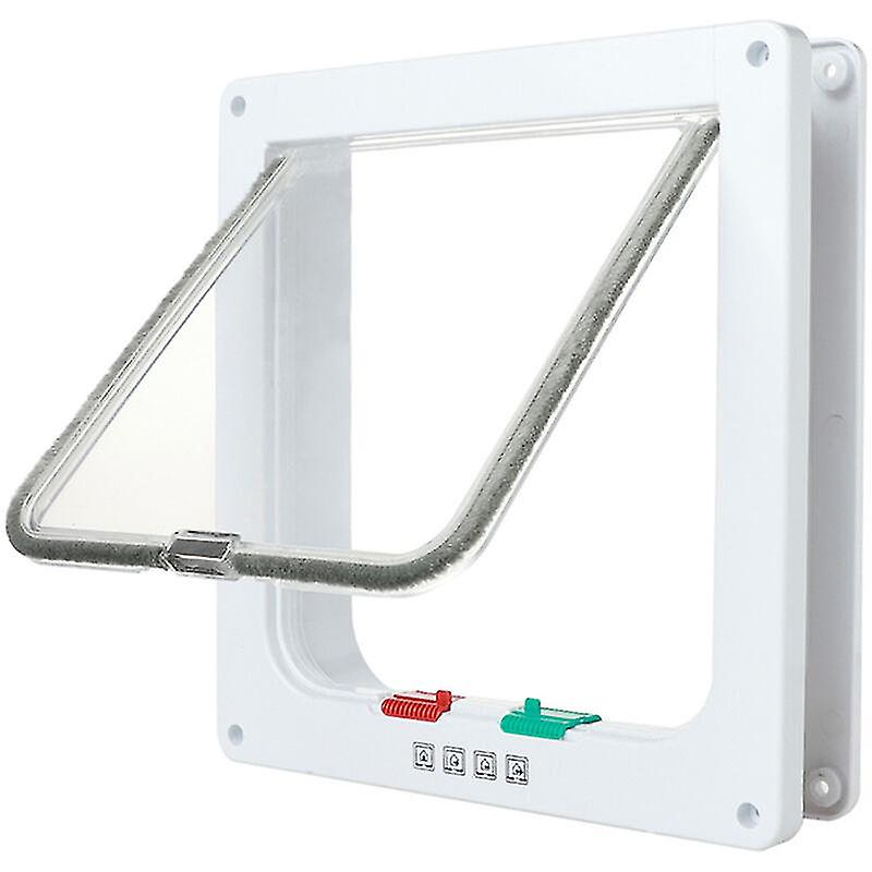 İç Dış Kapılar için Köpek Ve Kedi Flap Kapı 4 Yönlü Kilitlemeli Kedi Flap Kapı