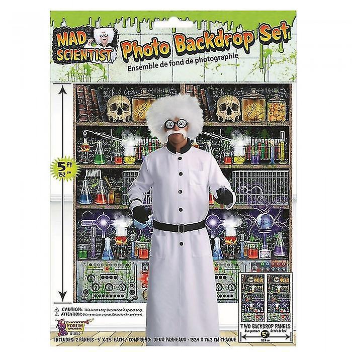 Bristol Novelty Halloween Mad Scientist Lab Back Drop (Pack Of 2)