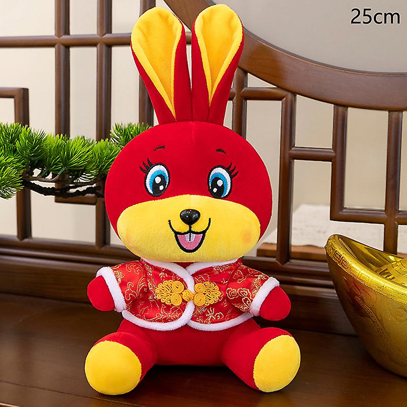 2023 New Year Vest Chinese Style Rabbit Plush Toy Soft Lucky Bunny Stuffed Doll