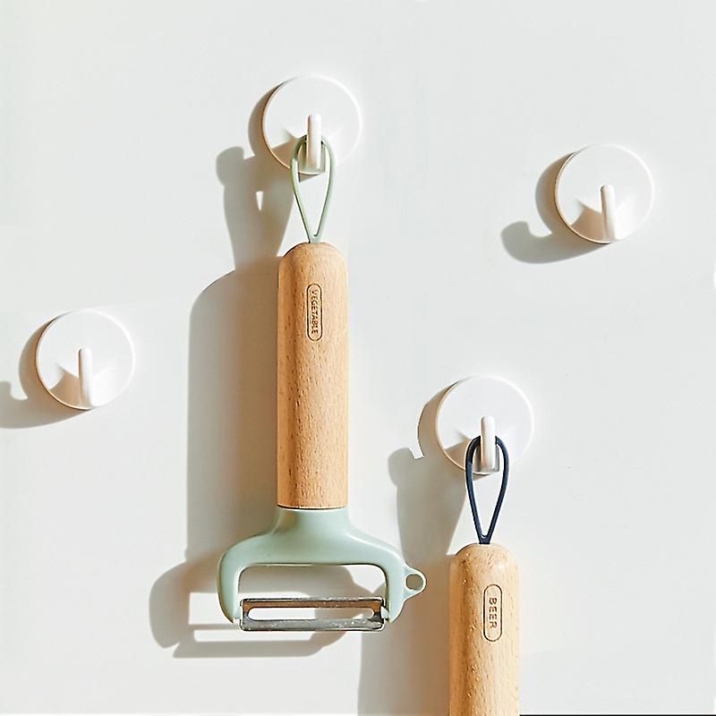 2 Pieces Oval Transparent Adhesive Hook Transparent Adhesive Hook Reusable Adhesive Hooks