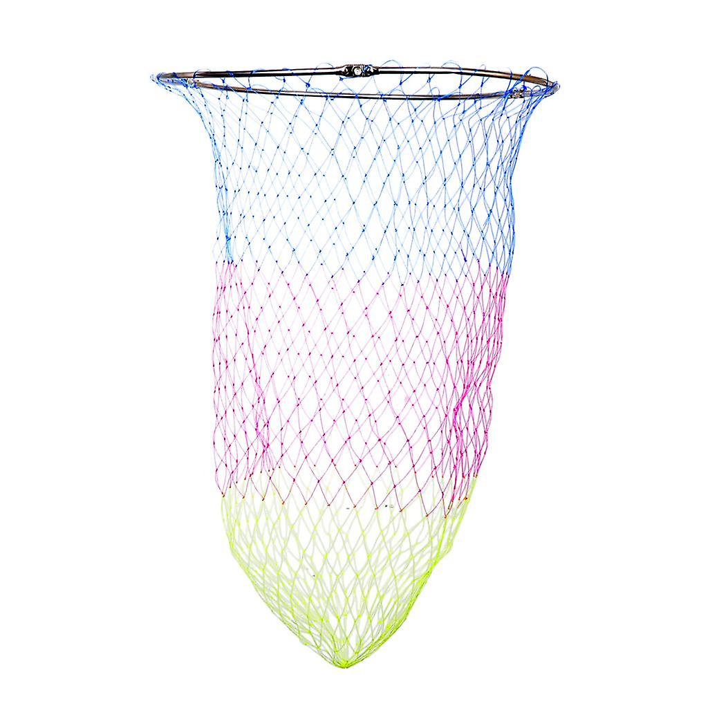 Colorful Mesh Hole Fishing Net Fly Carp Sea Game Fishing Landing Net Head L