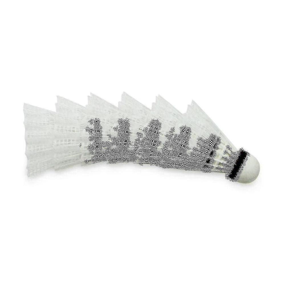 6pcs Fine Sporting Soft Plastic Badminton Shuttlecock White