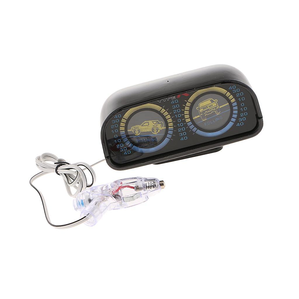 Car Angle Tilt 2-barreled Inclinometer Balancer Compass Backlight Clinometer