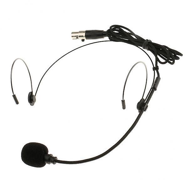 6xDouble Ear Hook Wired Headset Headworn Microphone Black XLR 3Pin