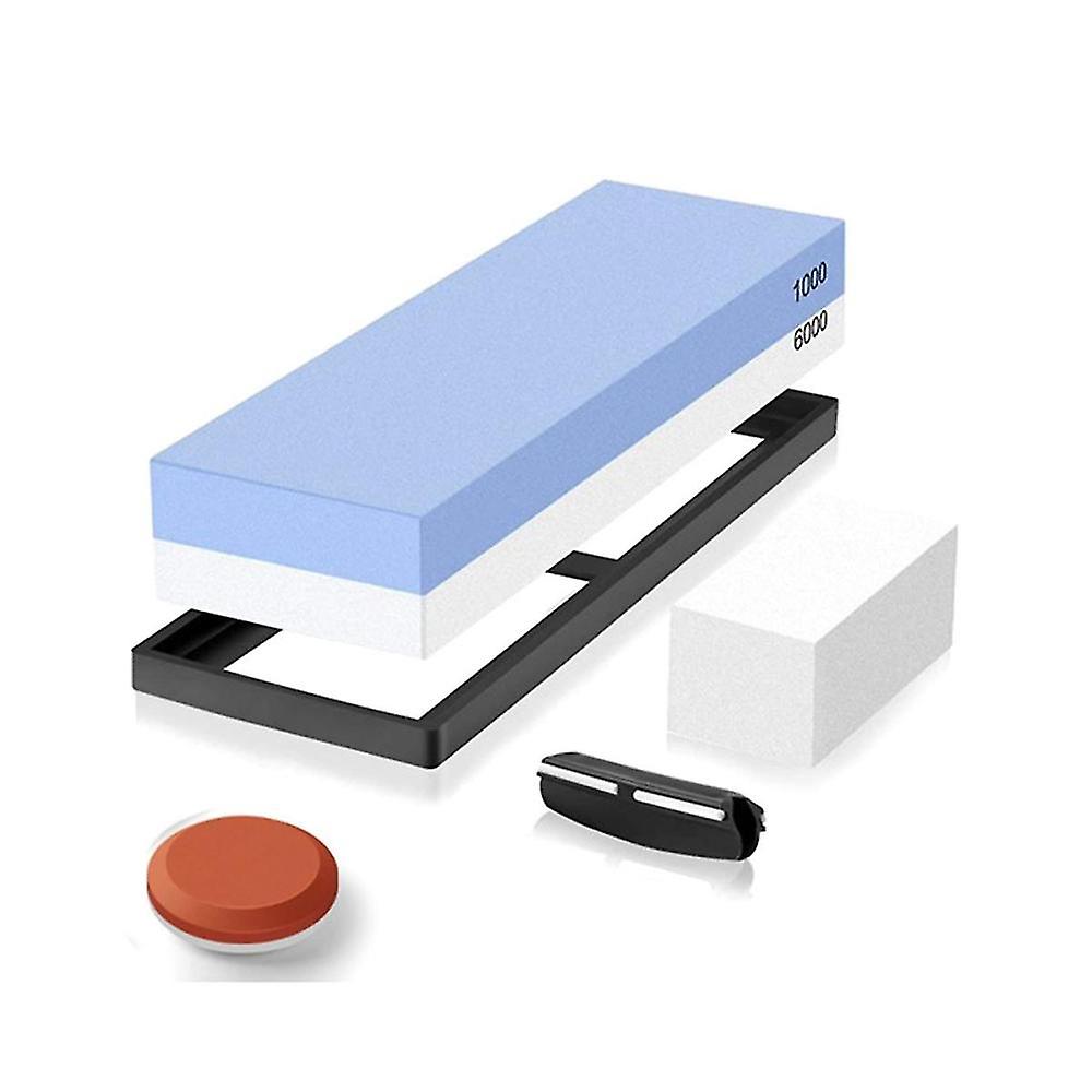Whetstone Knife Sharpening Stone,premium Whetstone Sharpening Kit 4side Grit 1000/6000 Kitchen Whet