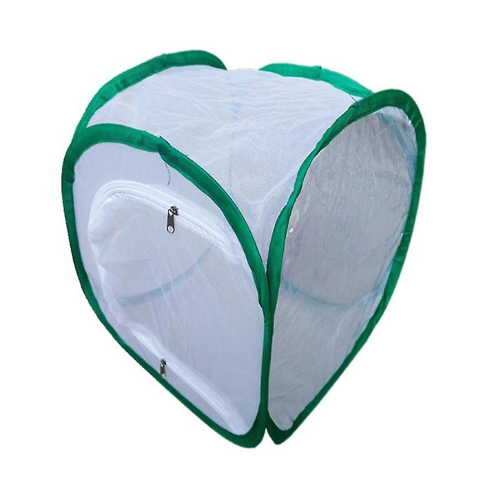 Collapsible Insect Cage Mesh Insect Habitat Cage Butterfly Stick Breeding Zipper Cages Net Cloth