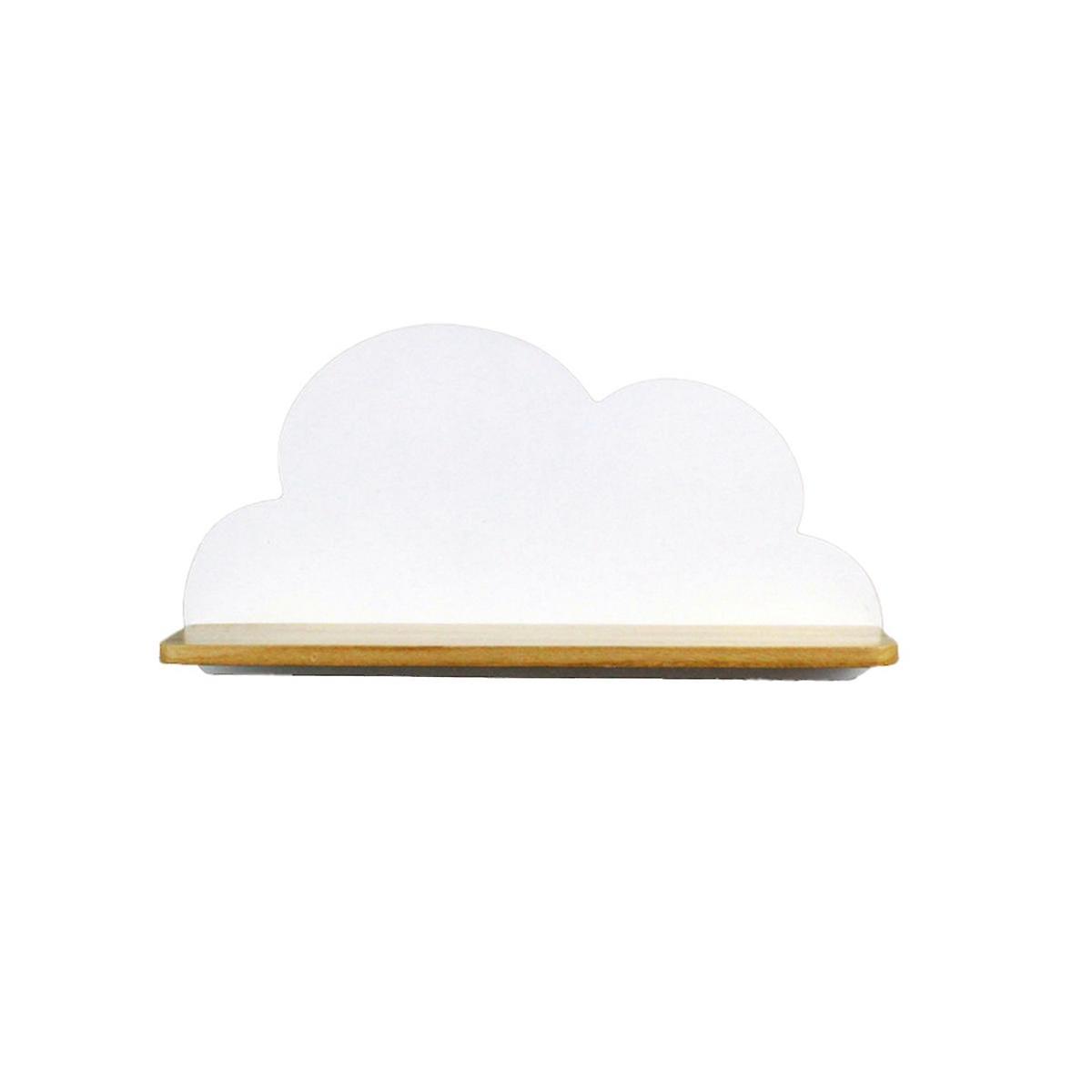 Wall Shelf Cloud Mount Rack Storage Wood Decor Mounted Folding Shape Wooden Shelving