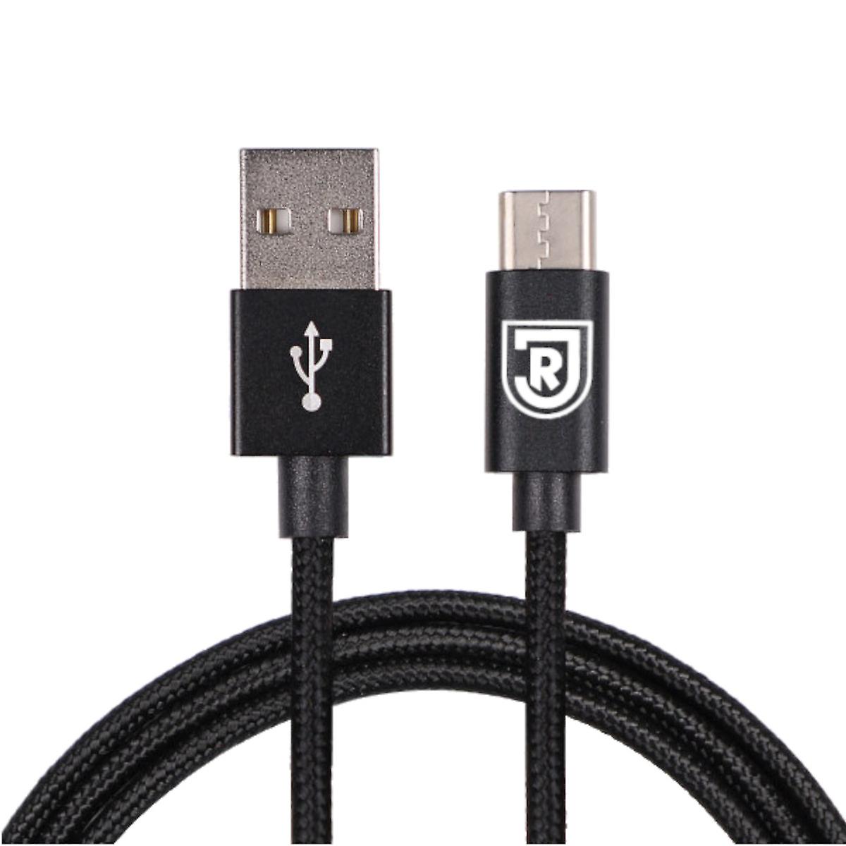 SSV Jahn Regensburg USB-C charging cable with Jahn logo black 1.5 meter smartphone charging cable